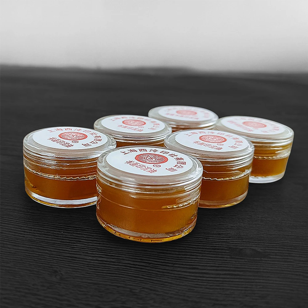 Stamp Seal Paste Oil Cinnabar Stamp Pad Lubricating Add Oil To Ink Pad Calligraphy Painting Signature More Clear Bright Tool