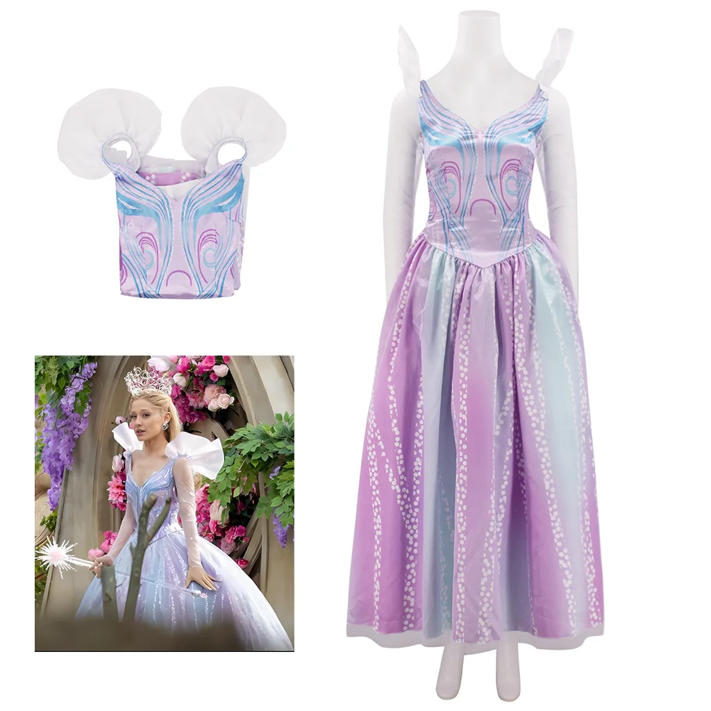 Film Wicked Glinda Cosplay Süße Mädchen Rosa Magie Kleid frauen Halloween Kostüme Karneval Kleidung Damen Neujahr Kostüm