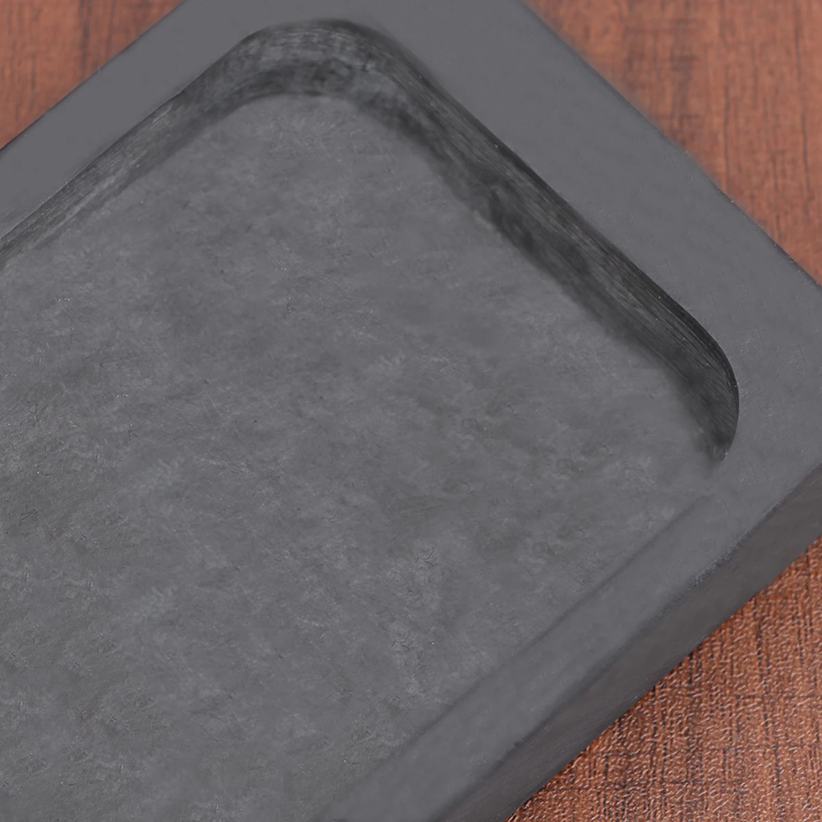 Acessório de caligrafia preta tradicional retangular chinesa de 5 polegadas para estudante com capa