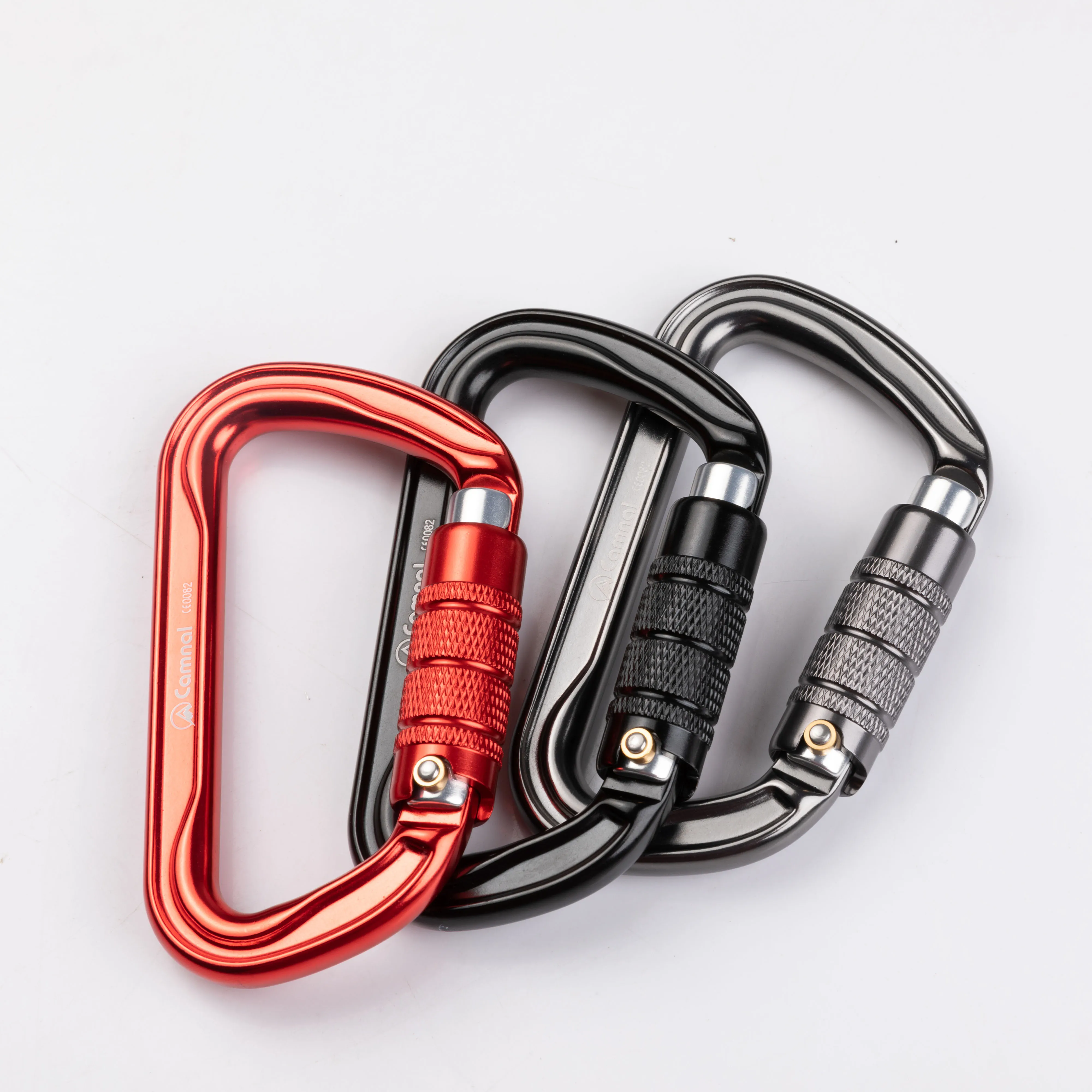 Camnal 30KN nueva llegada CE UIAA 25kN 7075 mosquetón de escalada HMS de aluminio logotipo personalizado