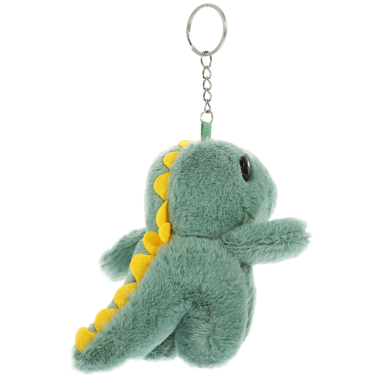 Dinosaurier-Plüsch-Schlüsselanhänger, 12 cm, flacher grüner Cartoon-Dinosaurier-Schlüsselanhänger, niedlicher Taschenanhänger, einzigartiges Design, perfekte Geschenkauswahl