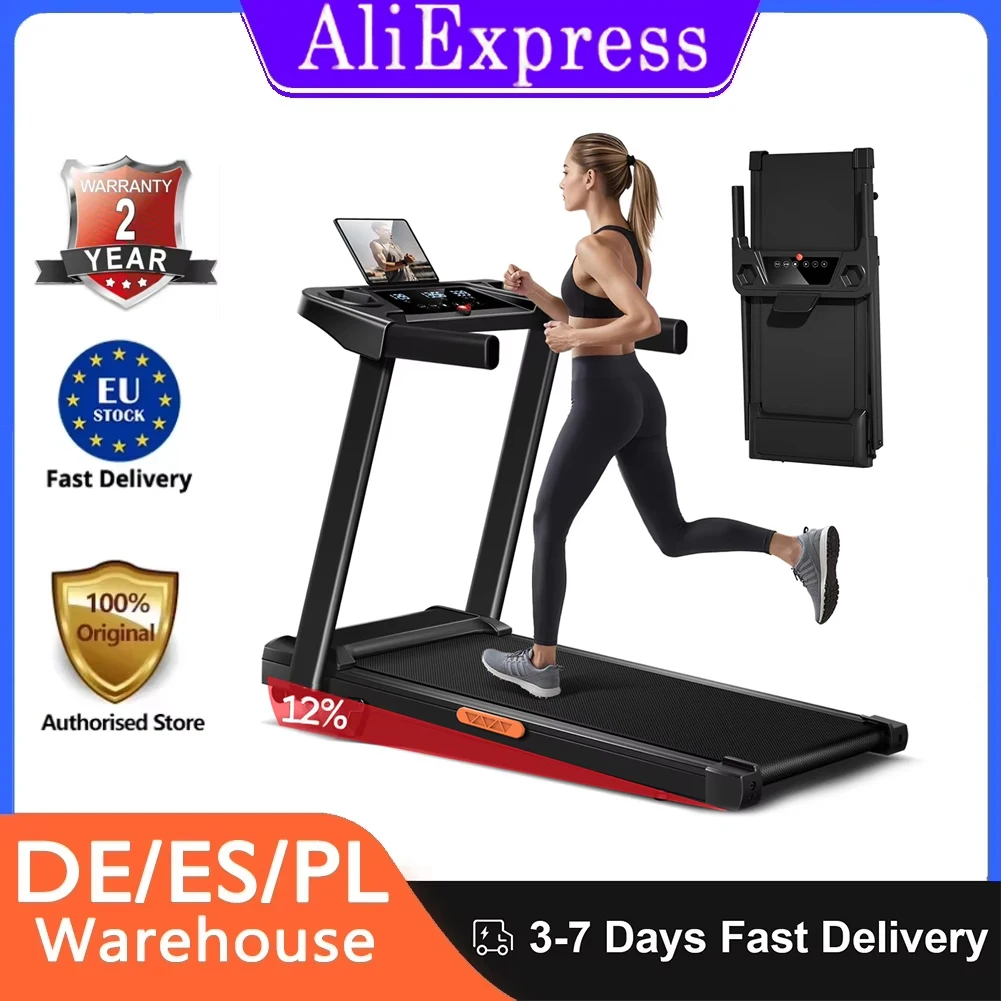 Tapis roulant ROBORE SF10 avec inclinaison 12%, tapis roulant électrique 12 KM/H, tapis roulant pliable pour la maison avec moteur 3,0 HP et affichage LED