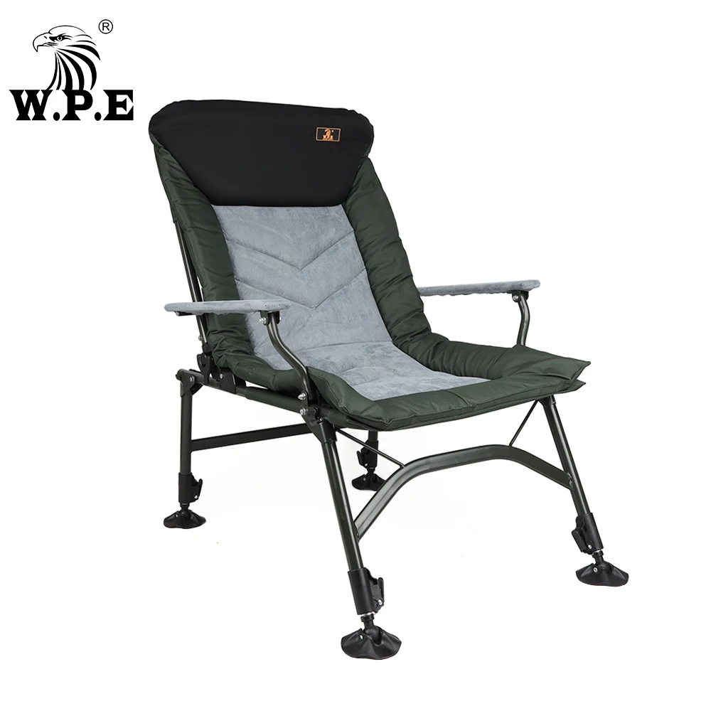 

W.P.E Fishing Chair Oxford Cloth Metal Structure Beach Chairs Adjustable Portable Outdoor Lounge Praiacamping Chair Cadeira De