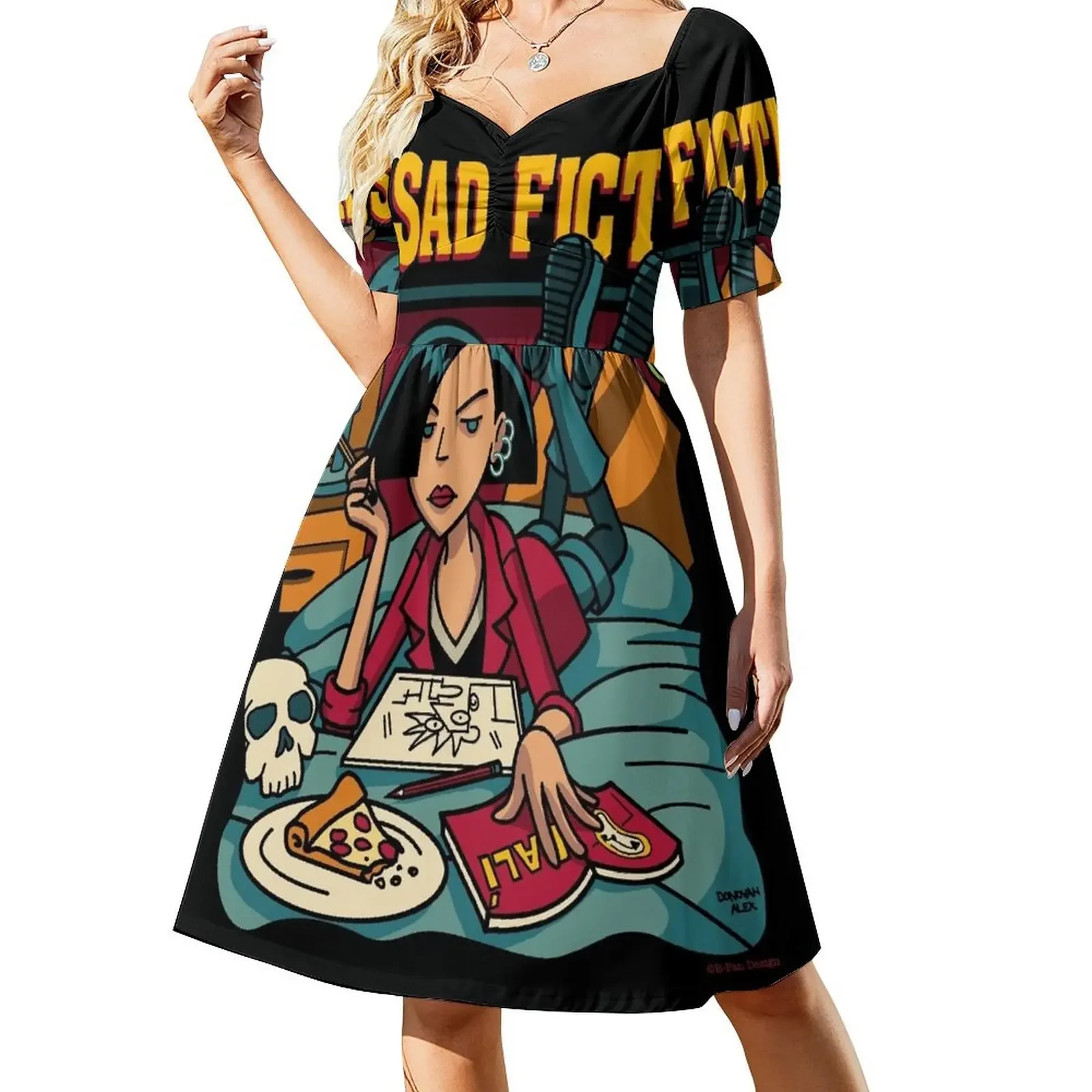 

Sick Sad Fiction Short-Sleeved Dress elegant chic wedding evening dresses summer dresses womens 2025 Dress