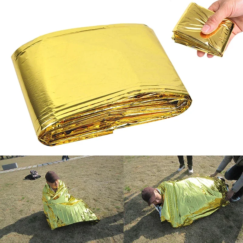 1~10PCS 160*210cm Outdoor Emergency Survival Blanket Waterproof Foil Thermal Space Lifesaving Sliver