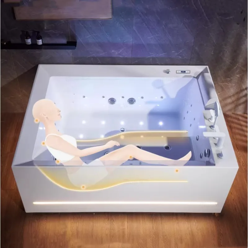 

Jetted Hydromassage Whirlpool Bathtub Hot Tub Jacuzi Double Bathtubs Bathroom Badewanne