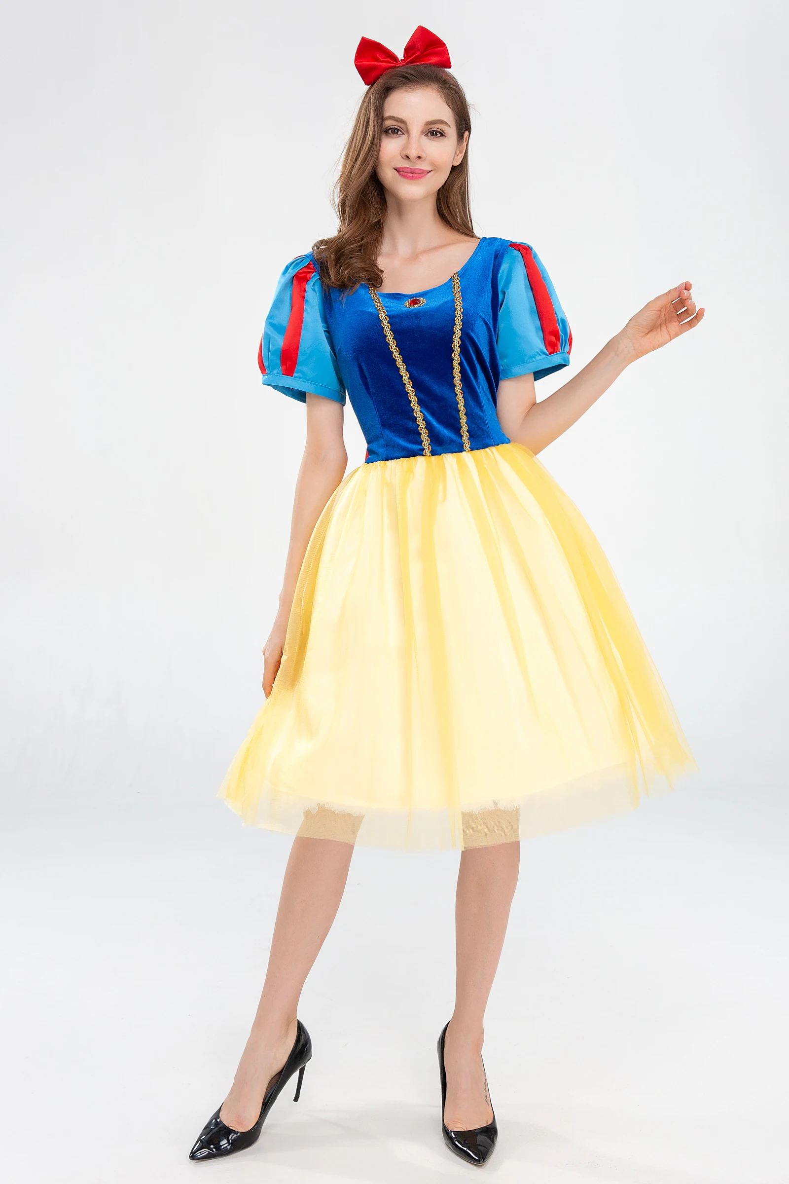 

Halloween Carnival Party Adult Anime Snow White Princess Cosplay Costume Christmas Dance Masquerade Fairy Tale Fancy Dress