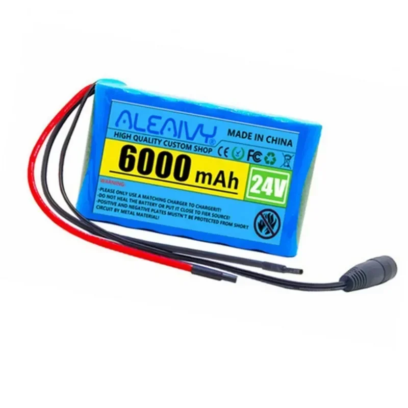 24V 6ah 6s1p 18650 batterie au lithium rechargeable pour batterie de vélo de scooter électrique 25.2v avec BMS + chargeur