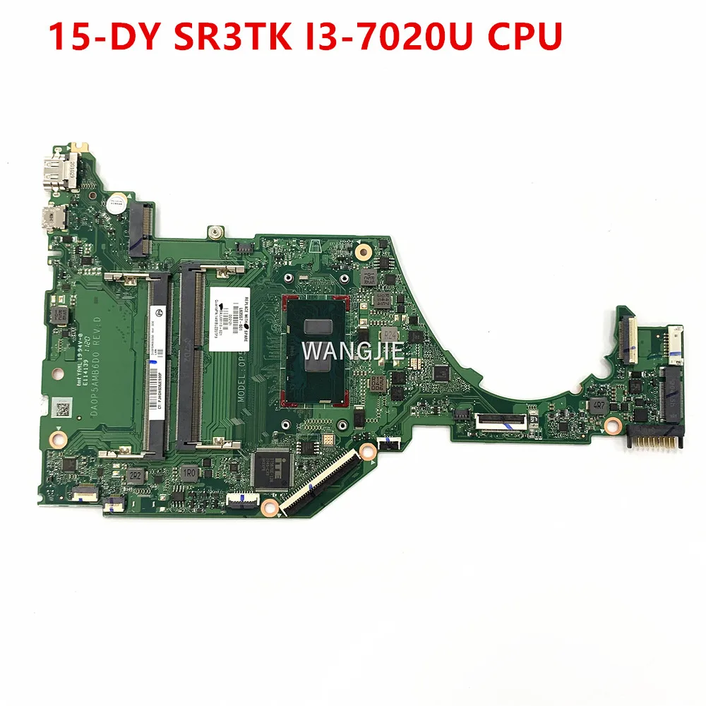 For HP 15-DY 15-dy0015la Laptop Motherboard L63557-001 L63557-601 With SR3TK I3-7020U CPU DA0P5AMB6D0 DDR4 100% Working