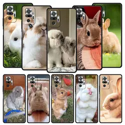 Phone Case For Xiaomi Redmi Note 14 13 12 5G 9S 9 10 11 Pro Plus 4G 9T 14C 13C 12C 10C 9C 9A Soft Cover Cute White Baby Rabbits