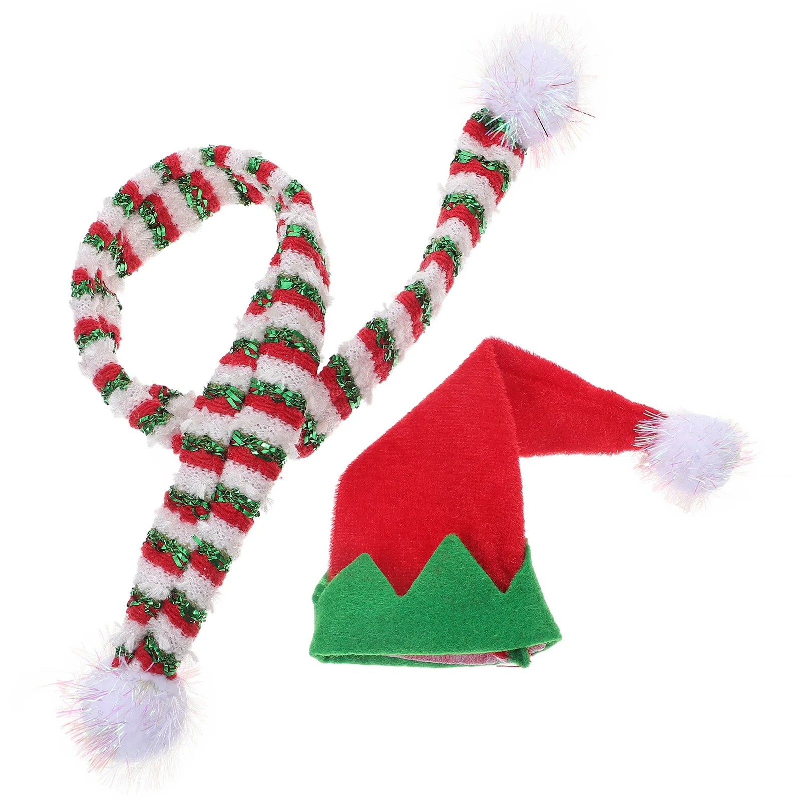 

1Set Mini Christmas Hat Scarf Set for Wine Bottles Festive Holiday Party Decoration Christmas Table Wine Bottle Accessories