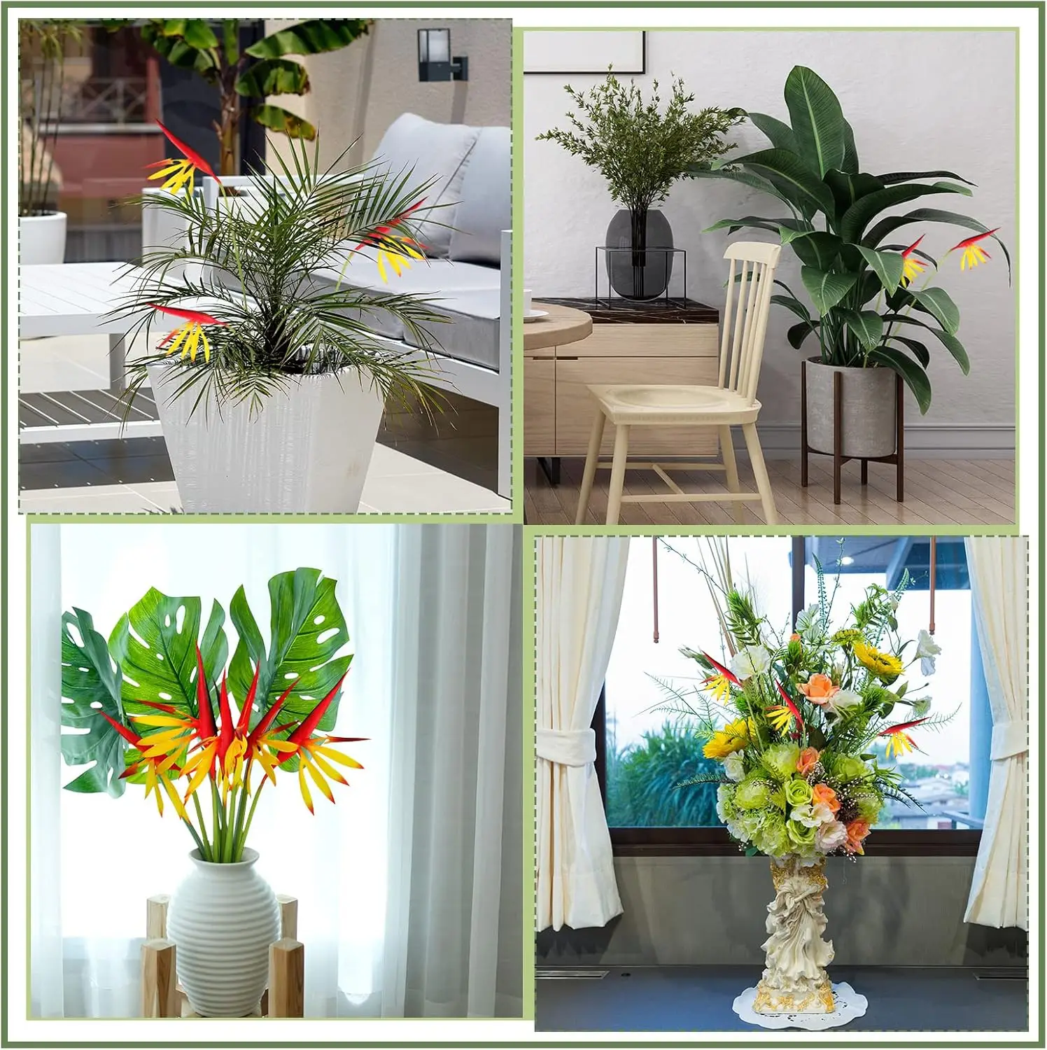 10 Stück künstliche Paradiesvögel, 55,9 cm, hawaiianische tropische Blumen für Zuhause, Garten, Büro, Hochzeitsdekoration – Detail 14