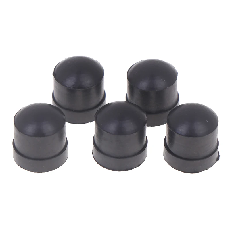 5Pcs Schwarz Posaune Gepolsterte Rutsche Bogen Gummi End Abdeckungen Stoßstangen Für Posaune Messing Instrument Reparatur Zubehör