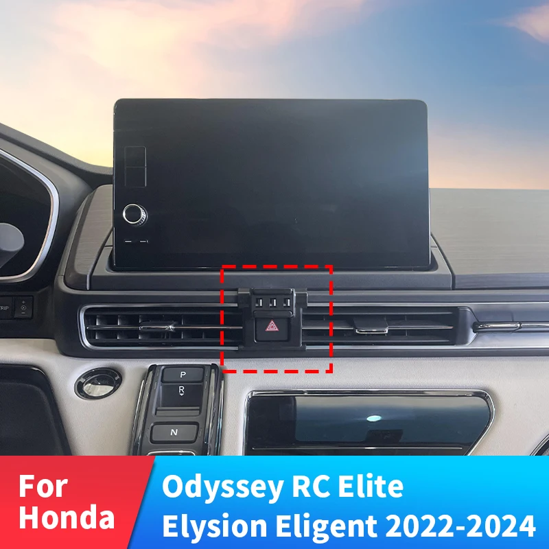 Suporte para Telefone de Carro com Carregamento Sem Fio para Honda Odyssey RC Elite Elysion 2022 2023 2024