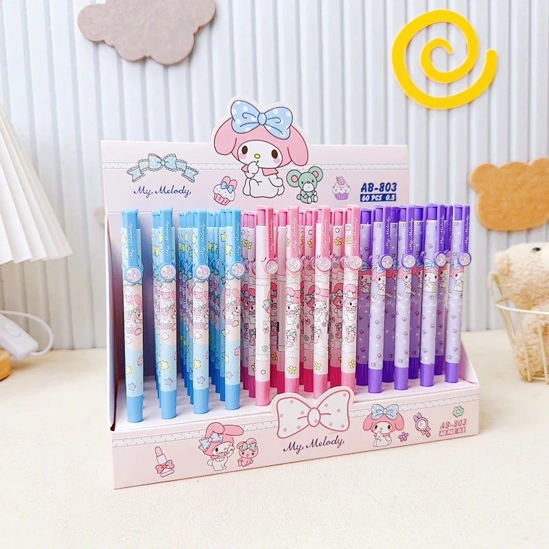 3pcs/lot Creative Sanrio Press Ballpoint Pen Cute Melody Ball Pens School Office Writing Supplies