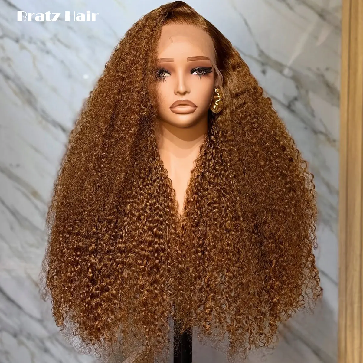

13x4 13x6 Lace Front Wigs 450 High Density Brown Color Glueless Wig 100% Human Hair Pixie Curls Ready to Wear Wigs for Woman