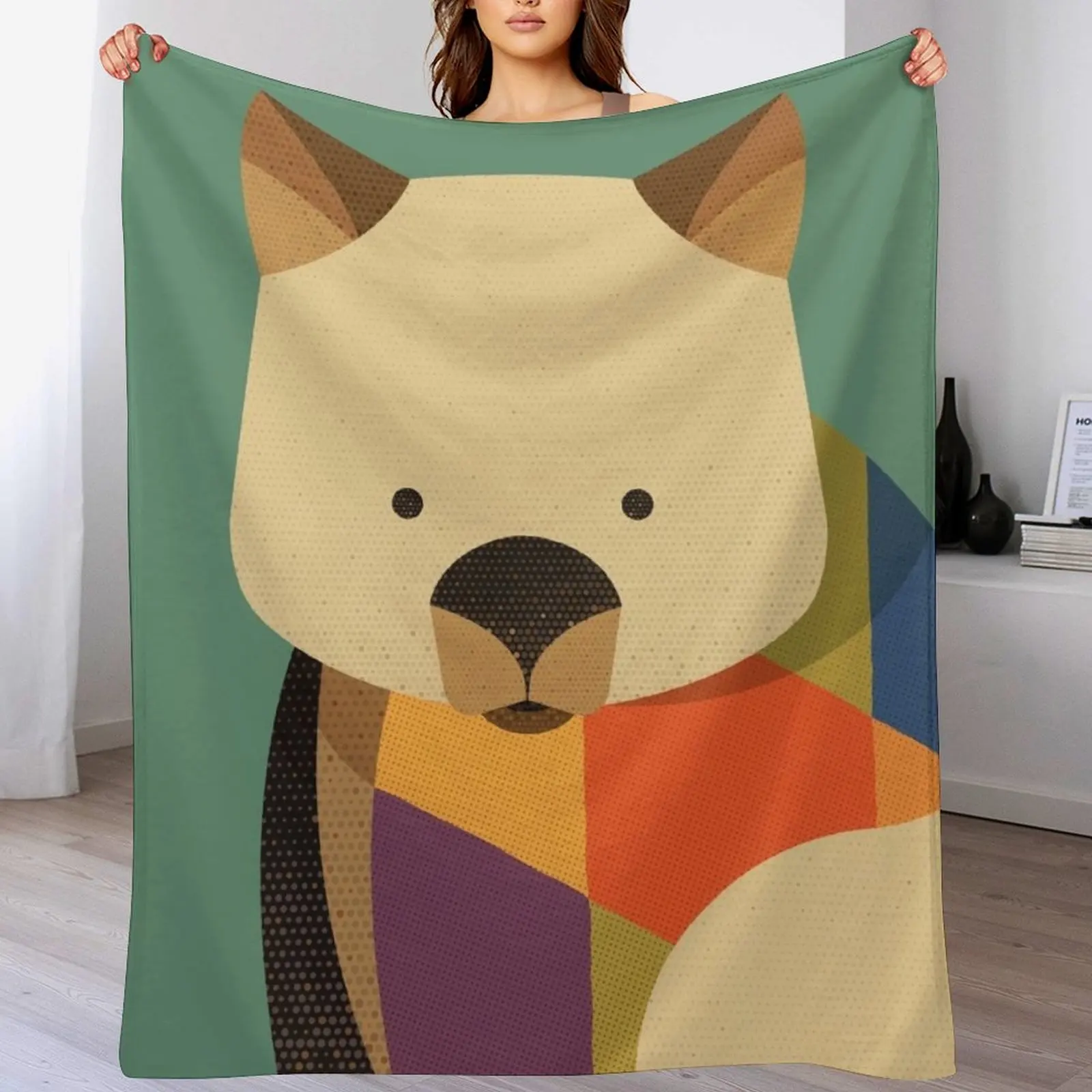

Hello Wombat Throw Blanket Weighted Fashion Sofas Decorative Sofa Blankets