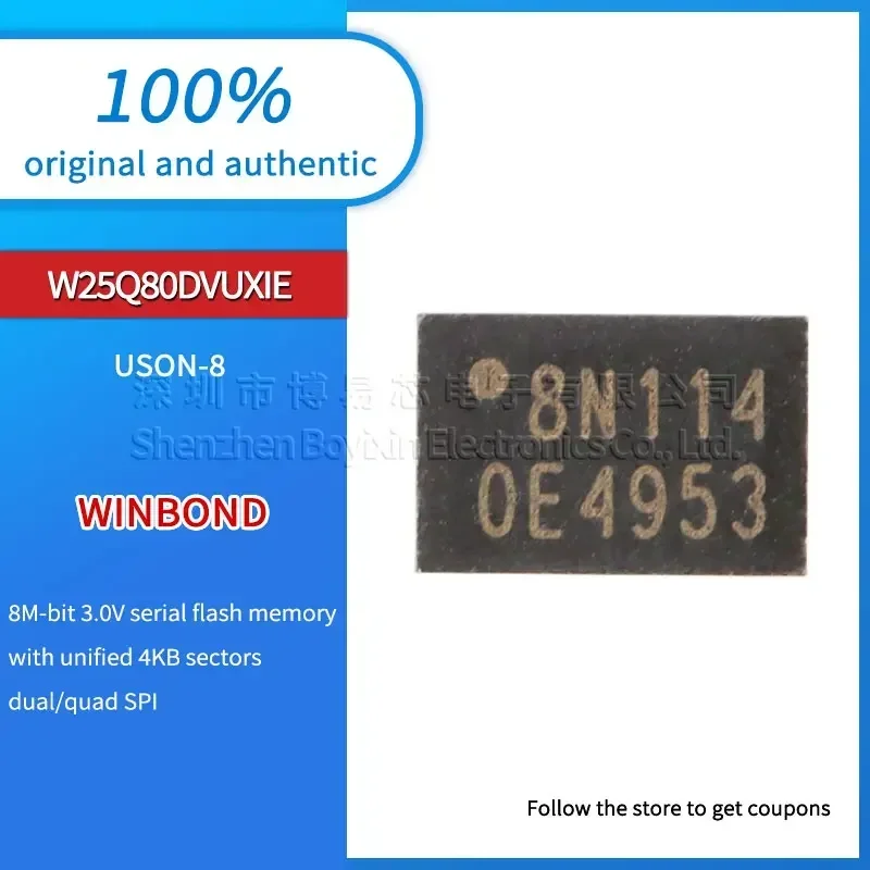 

NEW W25Q80DVUXIE Tested standard version QFN