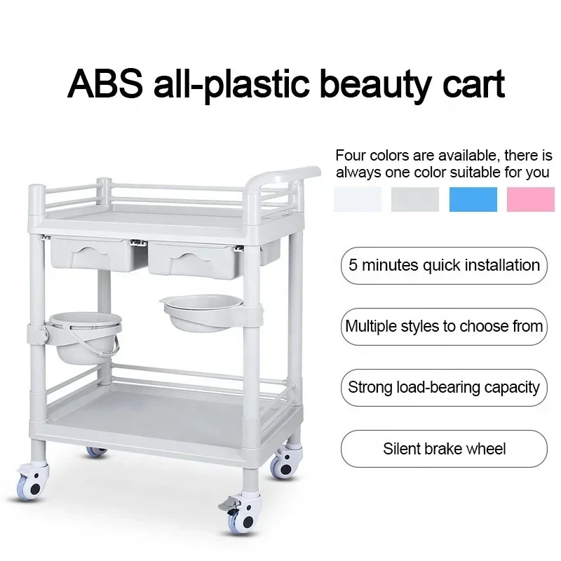 2025/ABS Material Portable   Rolling Cart  Trolley   Drawer Trolley