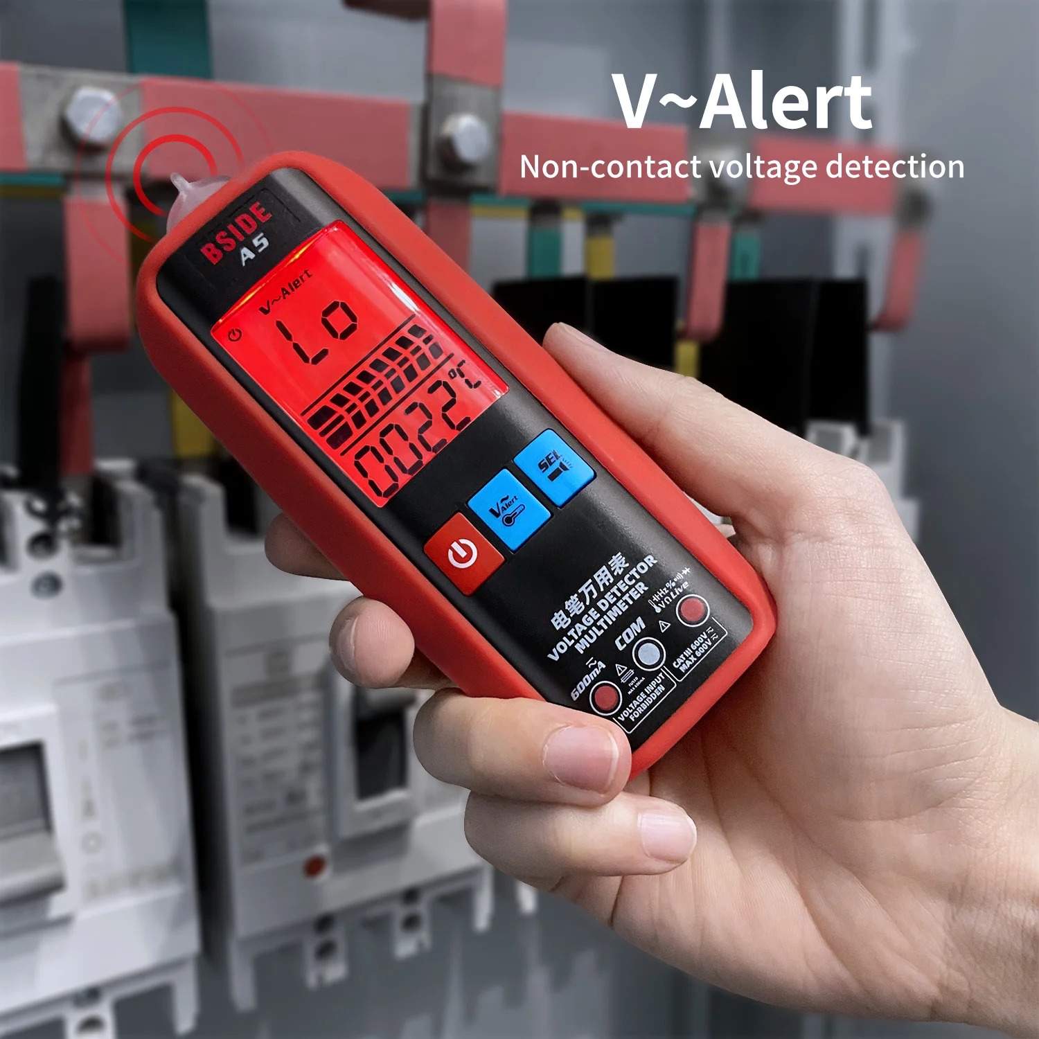 BSIDE A5 Smart Multimeter Digital True RMS LCD Multimetre Non Contact AC/DC Voltage Resistance Capacitance Hz NCV Diode Teste