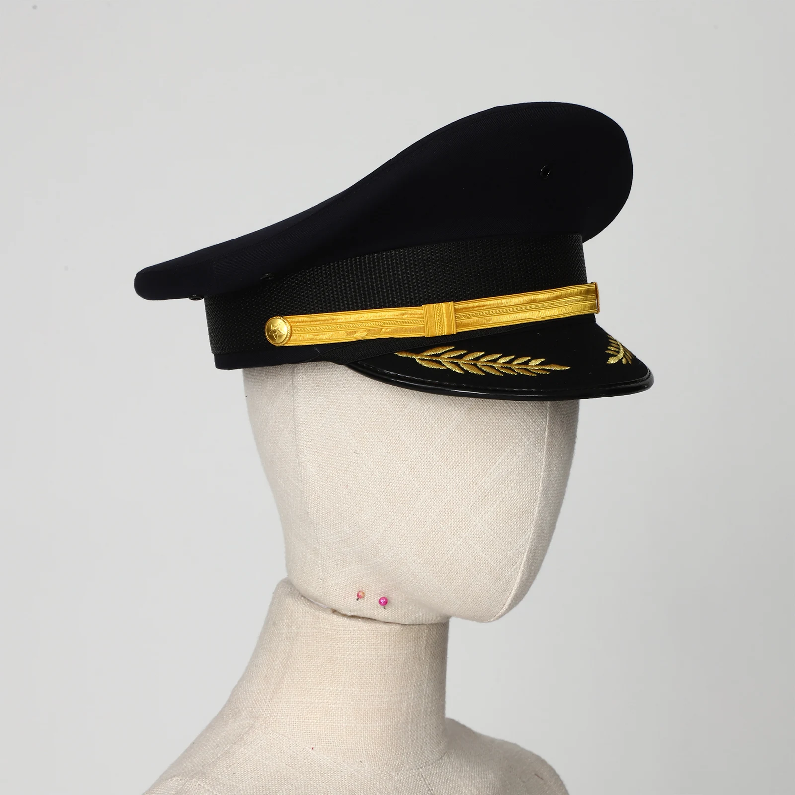Men Yacht Captain Hat Navy Sailor Ship Cap for Halloween Costume Accessories Boat Captain Role Play Women Photo Shoot Props Hat