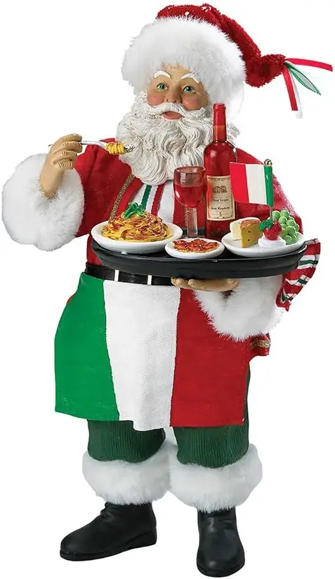 Kurt Adler Musical Fabriche Papai Noel Italiano, 10,5 polegadas