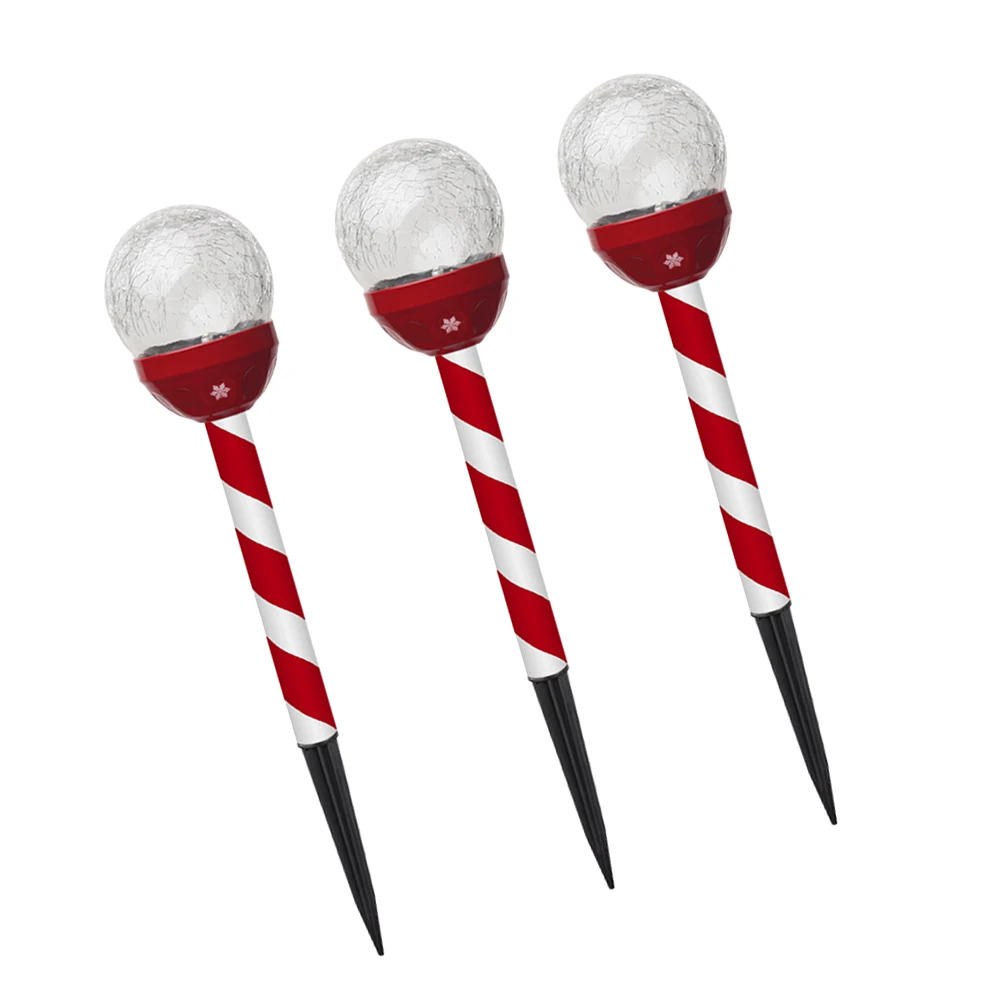 3 قطع من مصابيح LED تعمل بالطاقة الشمسية لمسار الحديقة مع مدببة أرضية أوتوماتيكية لإضاءة ساحة الممر وعيد الميلاد