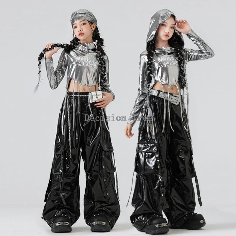 

2025 fashion style jazz dance girls clothing children street dance children's jazz dance sets fashionable performance costumes