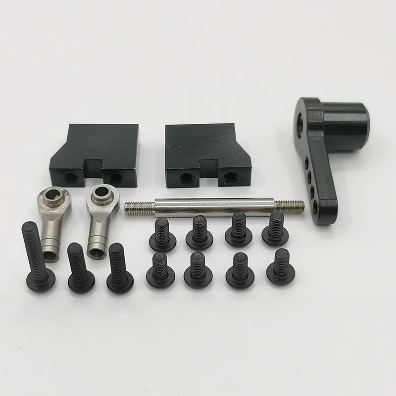 Metal Linkage Steering Rod 8X8 6X6 Axle Servo Steering Arm for 1/14 Tamiya RC Truck Tipper SCANIA 770S MAN TGX Car Accessories