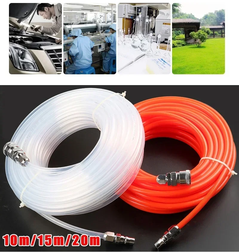 Pneumatic Straight Pipe Air Compressor Pump Hose Tube With Quick Connector For Garden Hand Tool Part Accessory