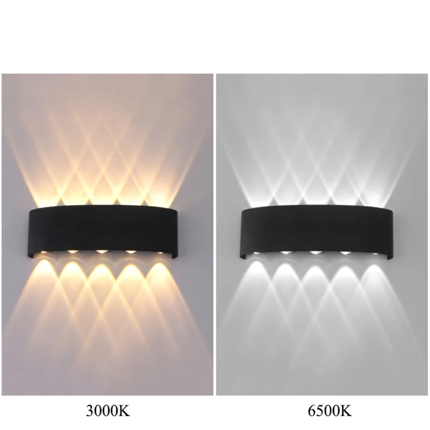 New LED Wall Lamp Outdoor IP65 Waterproof  Down luminous lighting Indoor Stair Garden Sconce Light Plastic AC110-220V