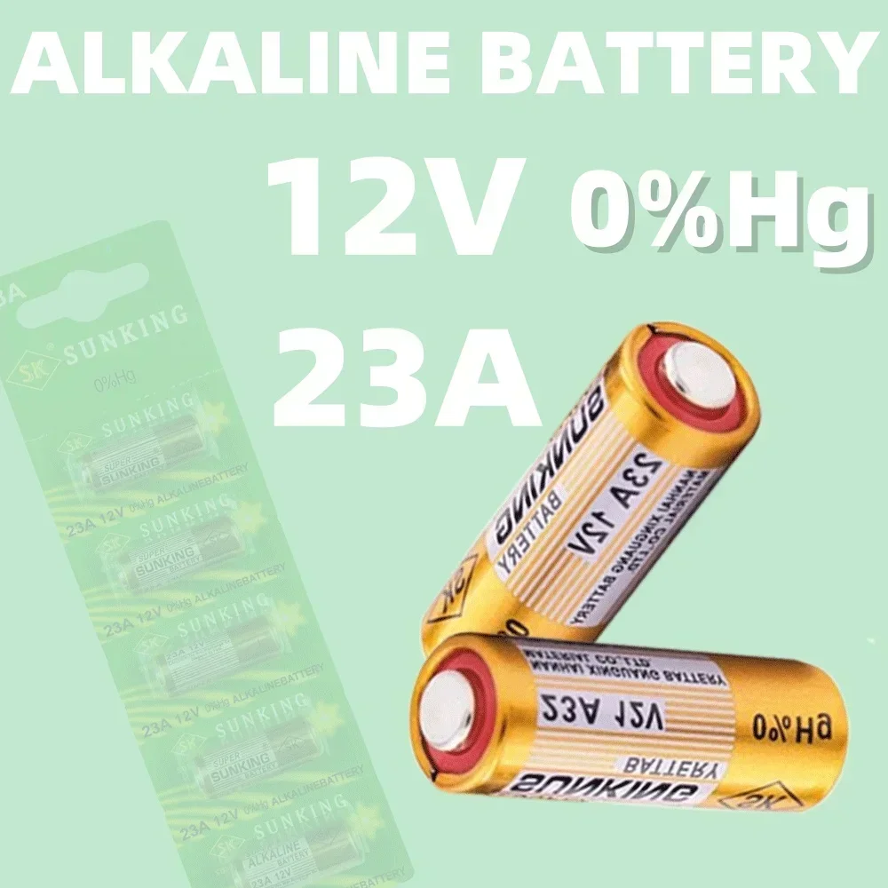 

10PCS A23 23A 12V Alkaline Battery MN21/23 23AE L1028F A23G GP23A 12 Volt Dry Battery for Ceiling Fan Remote Garage Door Opener