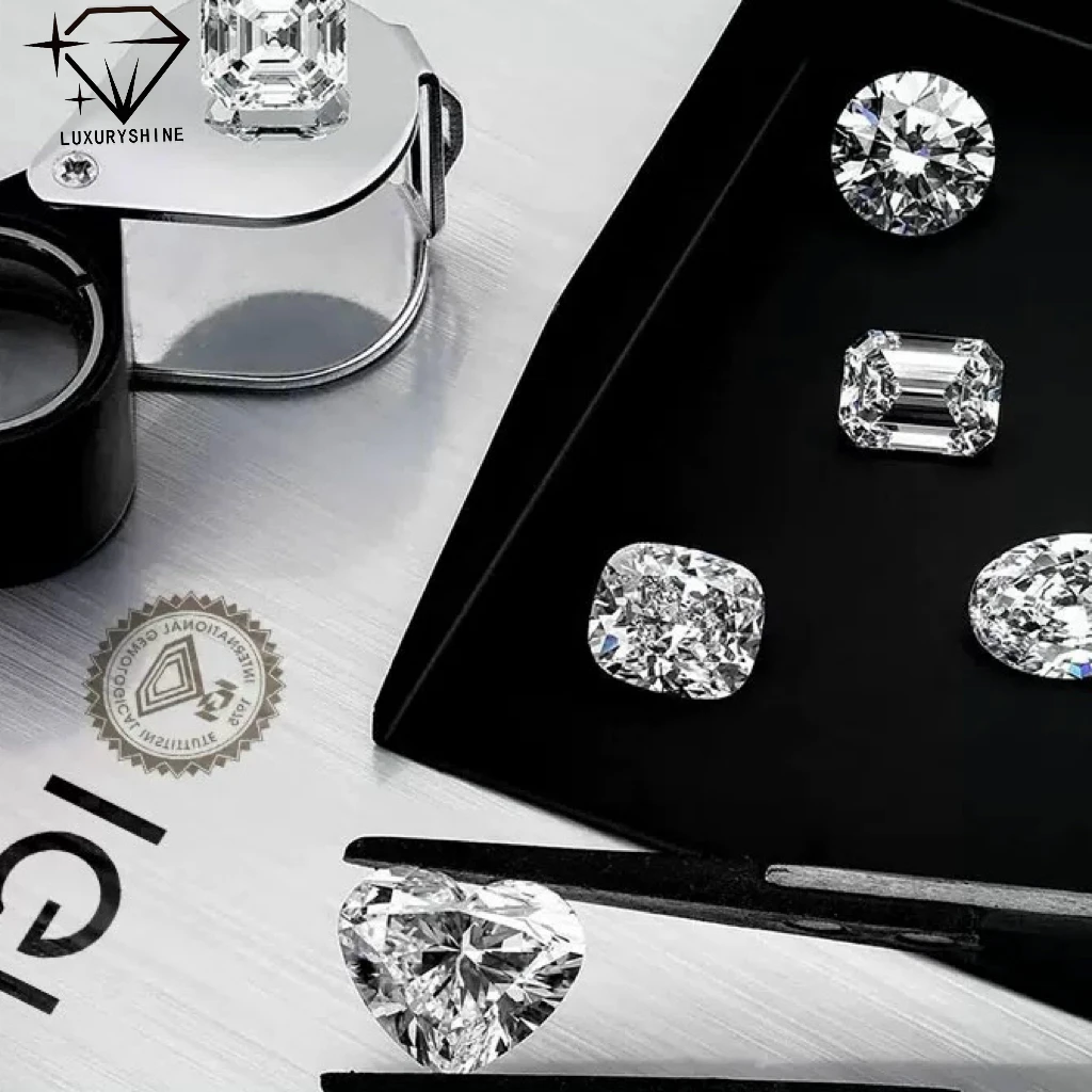 LuxuryShine VS1 Lab Grown Diamond Heart Cut 1-5CT D-F Color With IGI Certificate Real Diamond Loose Diamond custom Jewelry