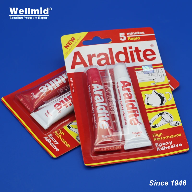 Araldite 2×15ml 2x17ml Original Clear 5 Minutes Rapid High Performance Epoxy Adhesive For Wood Household Glass Jewellery AB Glue