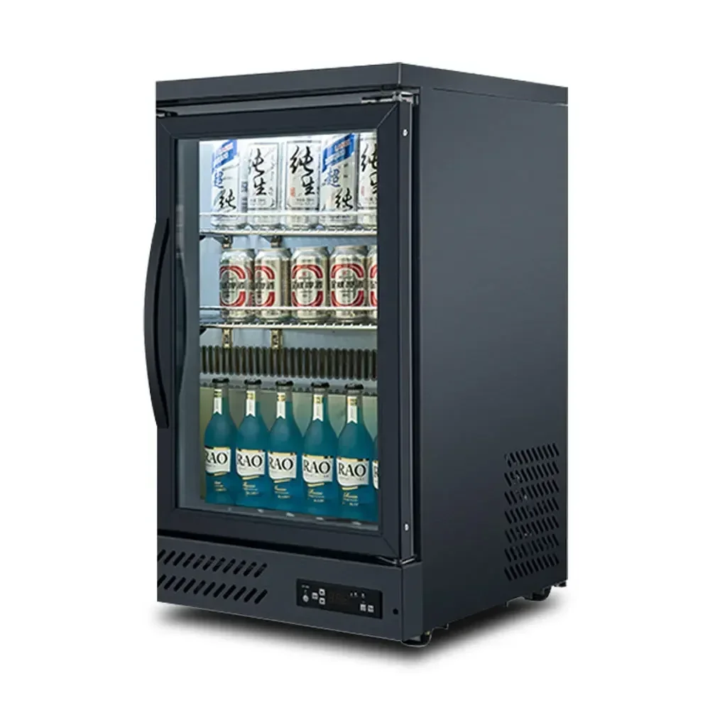 New Bar Refrigerated Cabinet Bar Beer Cabinet Embedded Air-Cooled Beverage Display Cabinet Commercial Single Door Freezer HR10Z