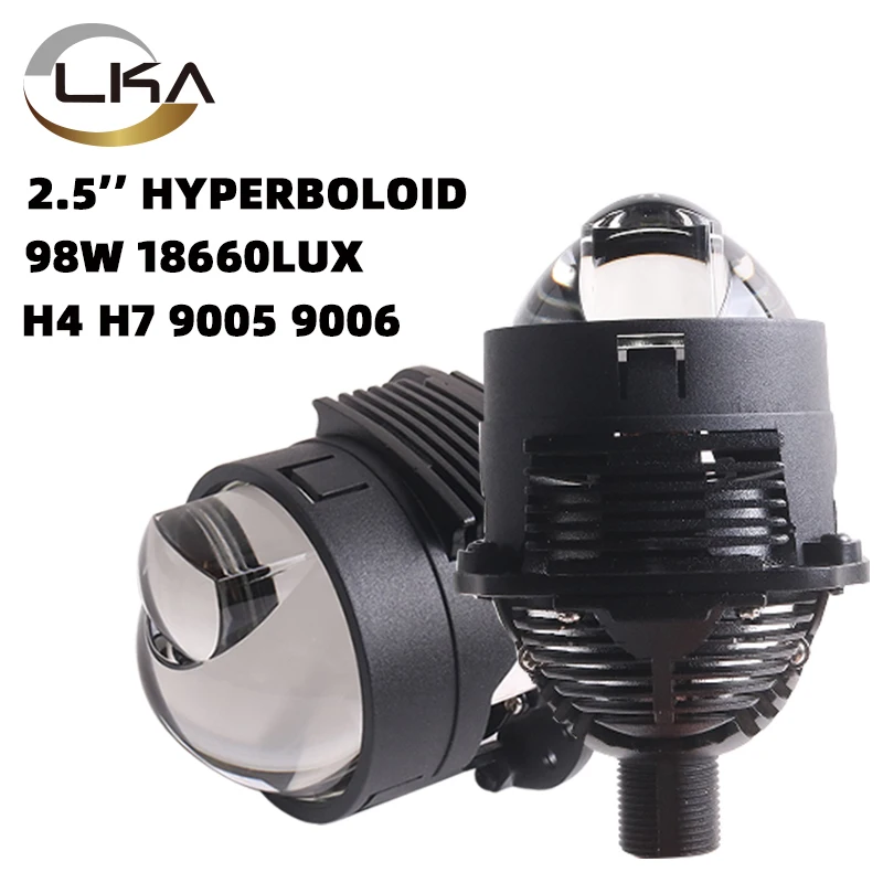 2.5‘’Hyperboloid Bi LED Lense Headlight H4 H7 H11 9005 9006 Headlamp Upgrade Angel Eyes Car Light Accessory Motorcycle Retrofit