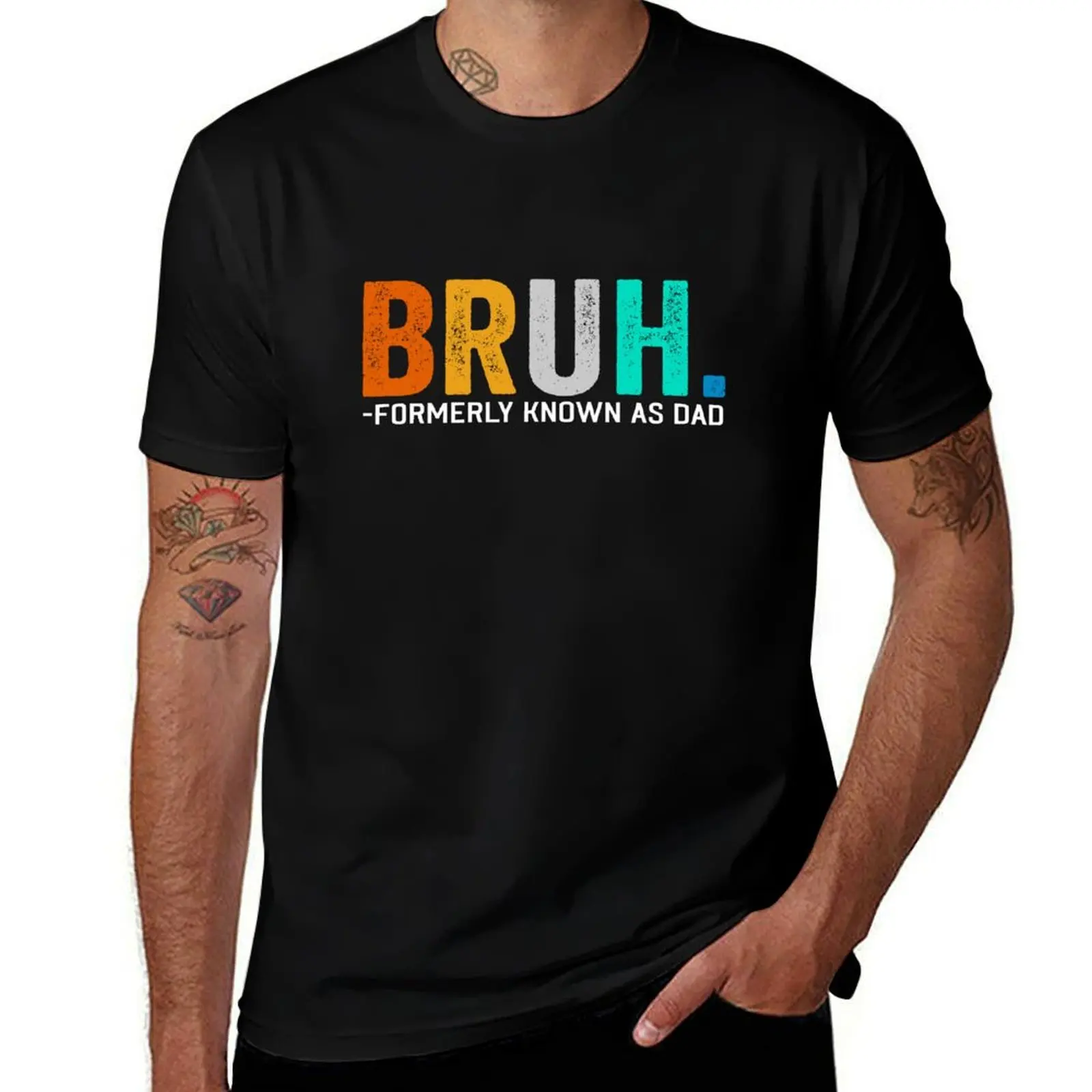 

Funny Dad Bruh Formerly Known As Dad Vintage Father's Day T-Shirt quick drying Louboutins Anime t-shirt mens designer clothes