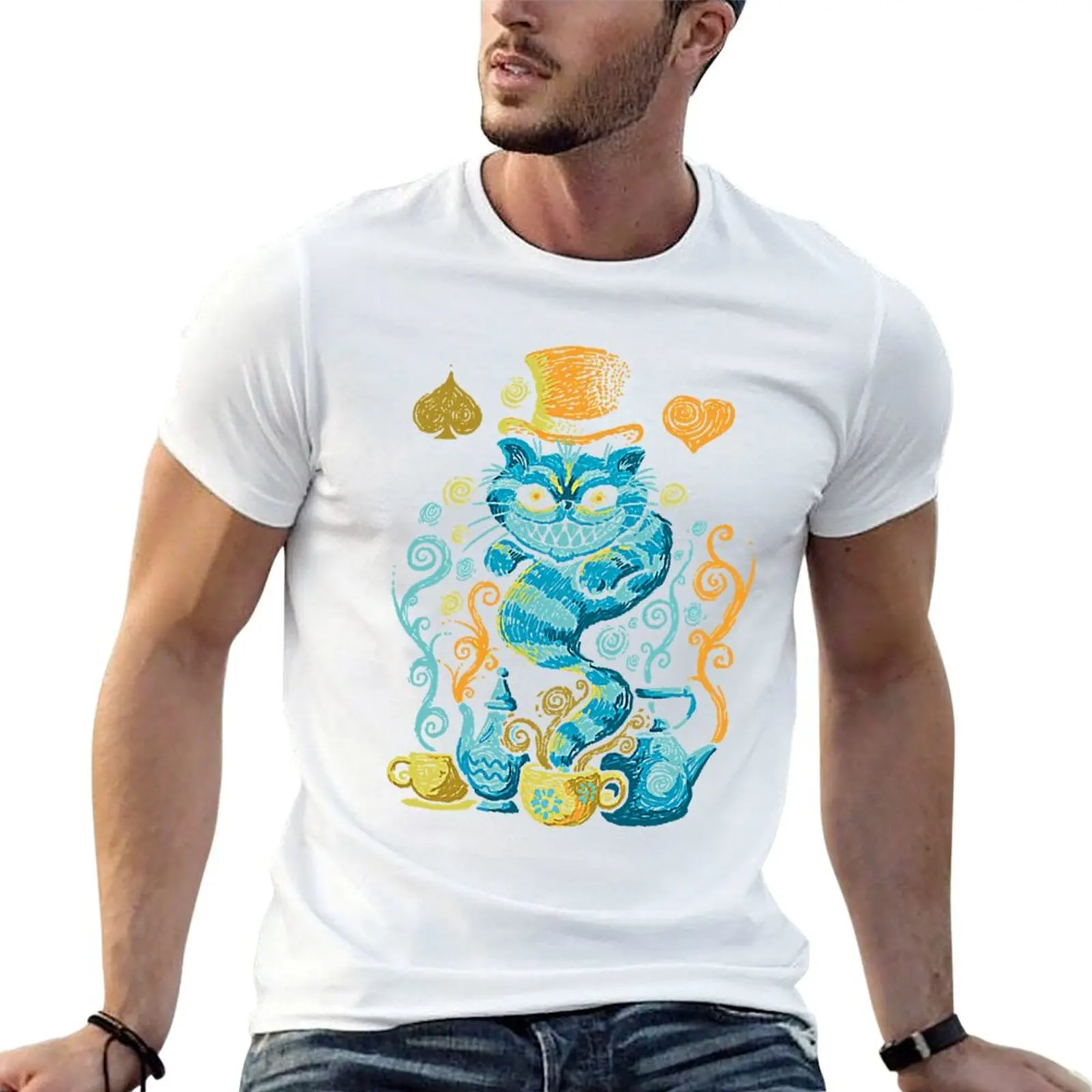 Camiseta Virtuoso Delicate Eye Magic Nice Wondercat Impressions, bonita camiseta de regalo, camisetas de diseñador para hombre, camiseta de algodón