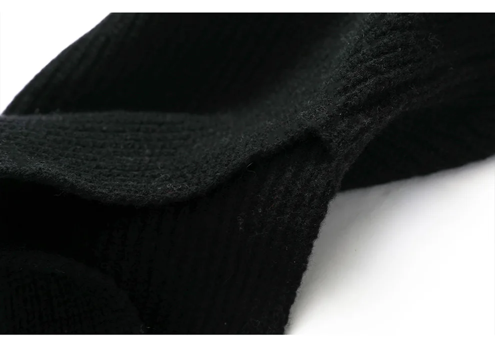 Autumn Winter Thickened One-Piece Scarf Hat 100% Merino Wool Knitted Frostproof Neck Protection Integrated Scarf Hat