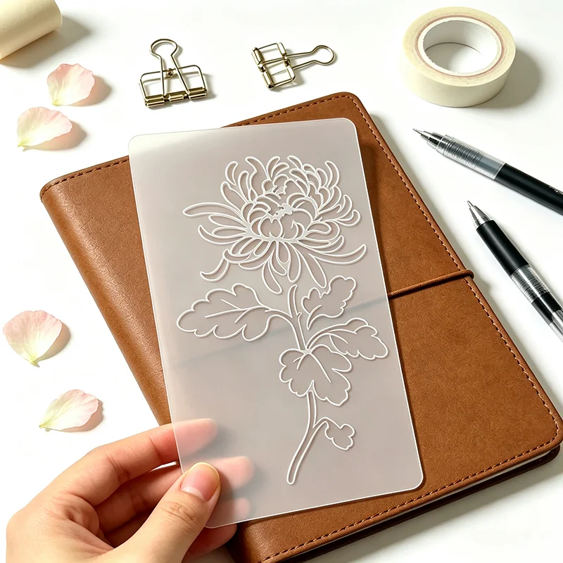 Wholesale 4/16PCS Reusable Floral Stencil Set for DIY Painting Scrapbooking Card Making Valentine Graffiti Craft Templates