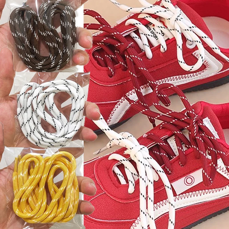 100cm Colorful Round Shoelaces DIY Fashion Sneaker Canvas Sports Shoelaces Casual Individual Trainer Vintage Leather Shoe Laces
