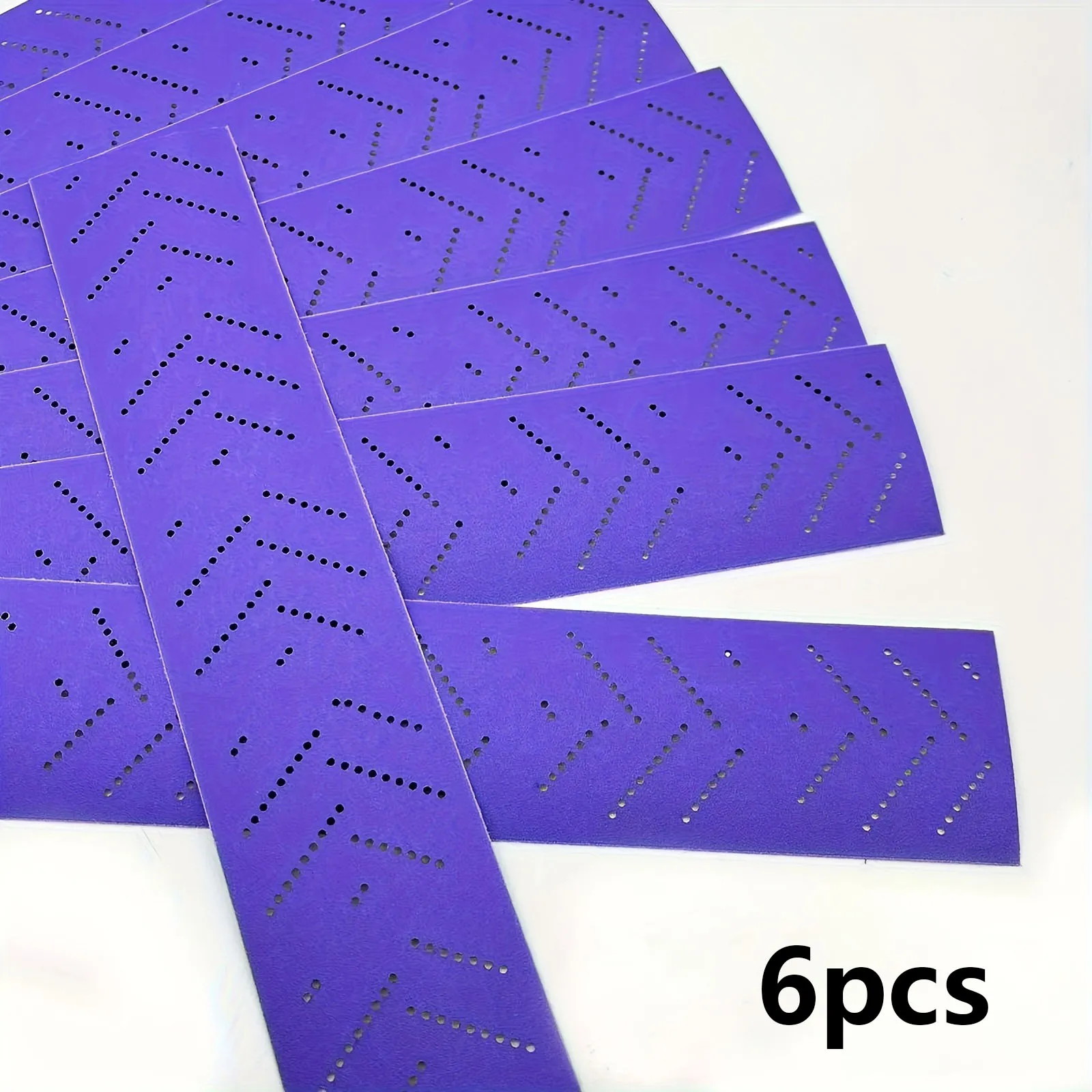6 Lengthened 70mm X 400mm Purple Ceramic Sandpaper Trays - Coarse-Grained Efficient Sanding and Polishing, Vacuum Hole Design