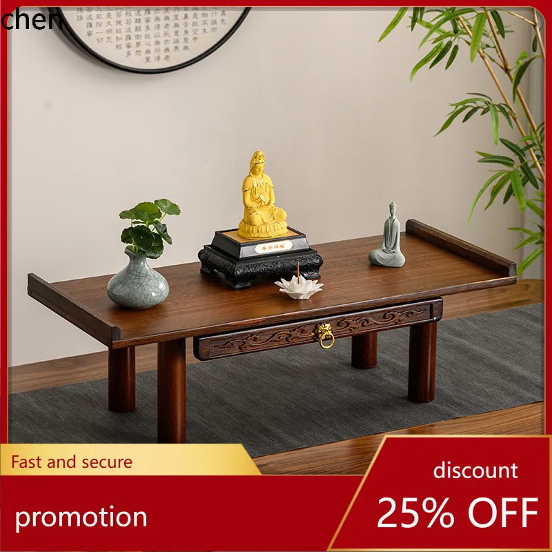 

Cz small offering table god of wealth guanyin buddha statue heightened base desktop offering table god position rack