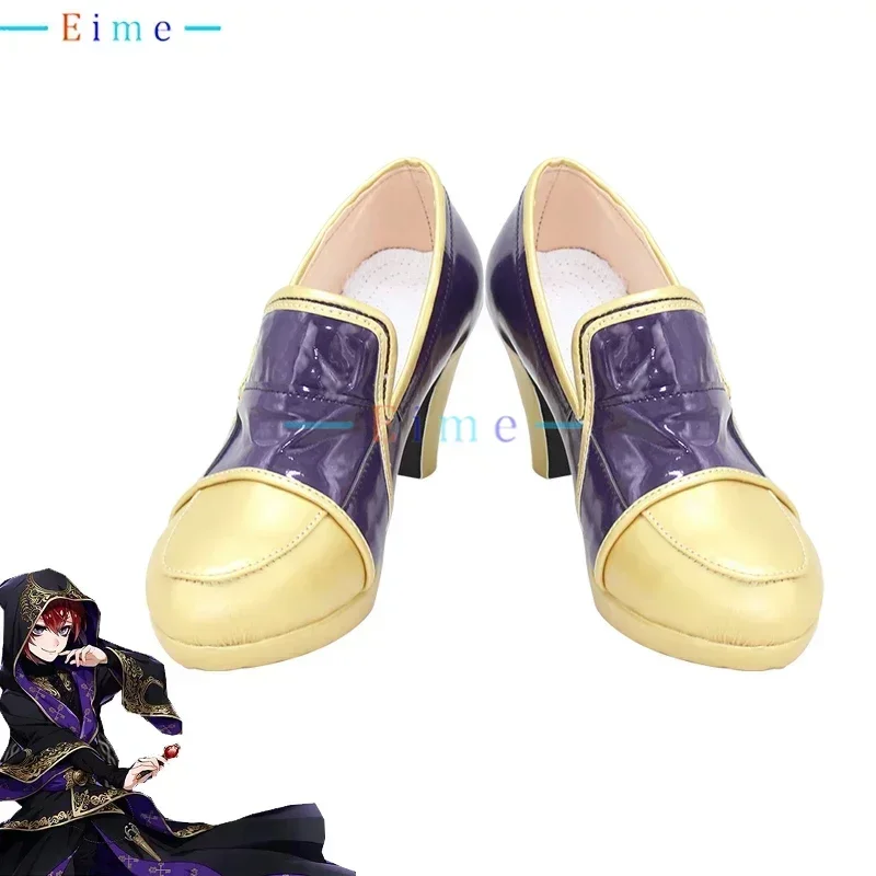 Riddle Cosplay Shoes PU Leather Shoes Halloween Carnival Boots Game Twistedd Wonderlandd Cosplay Props Accessories Custom Made