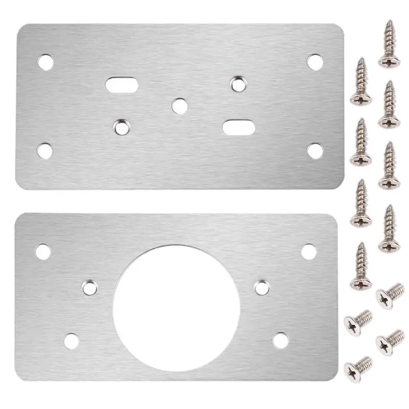 Cabinet Repair Plate Thickened Hinge Plate Stainless Steel Repair Fixing Plates Brackets Kit Rust Resistant Replacement Kit With