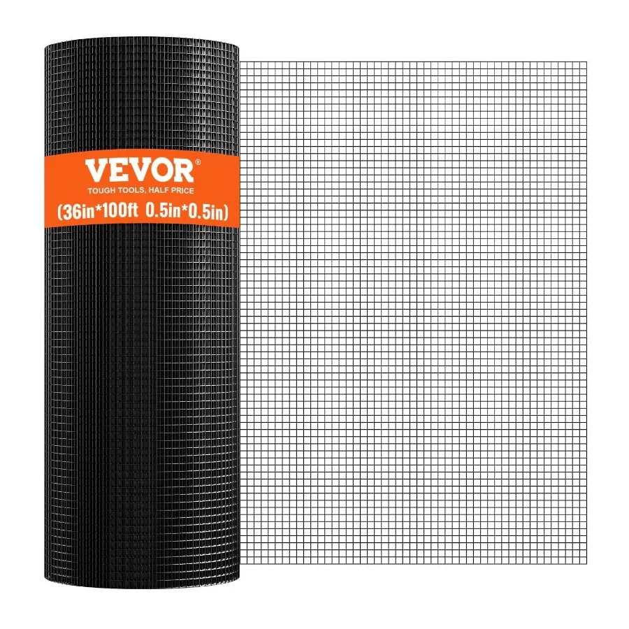 

Hardware Cloth 36'' x 100' Galvanized Wire Mesh Roll 19 Gauge Chicken Wire Fence Roll Vinyl Coating Metal Wire Mesh for Chicke
