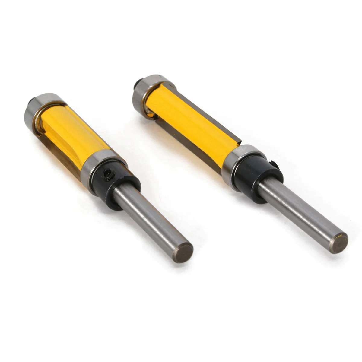 ABNJ 1/2 6mm Shank Flush Trim Router Bit with Double Bearing Router Bit Drill Tool for Wood Formwork Pattern A view 2