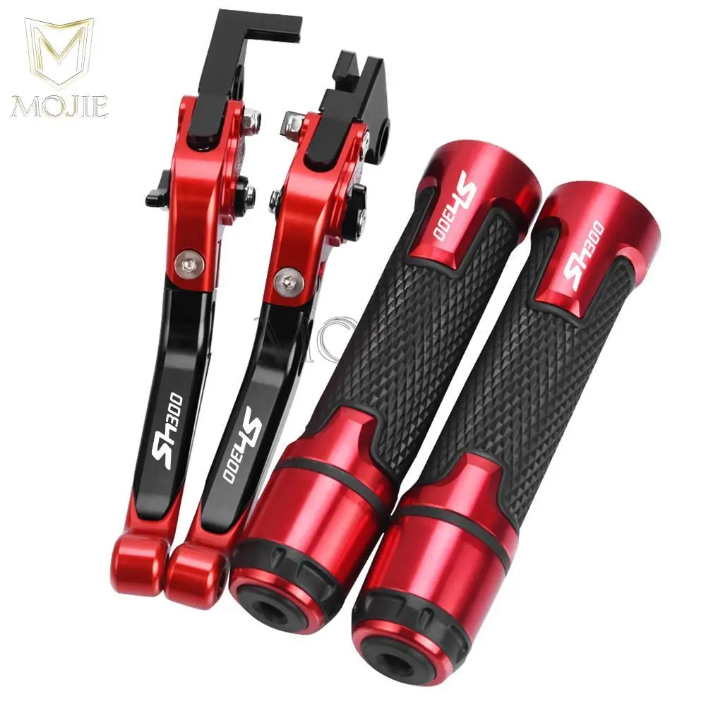 

Motorcycle Aluminum Adjustable Brake Clutch Lever Handlebar Hand Grips Ends FOR HONDA SH300 SH 300 2013 2014 2015 2016 2017 2018