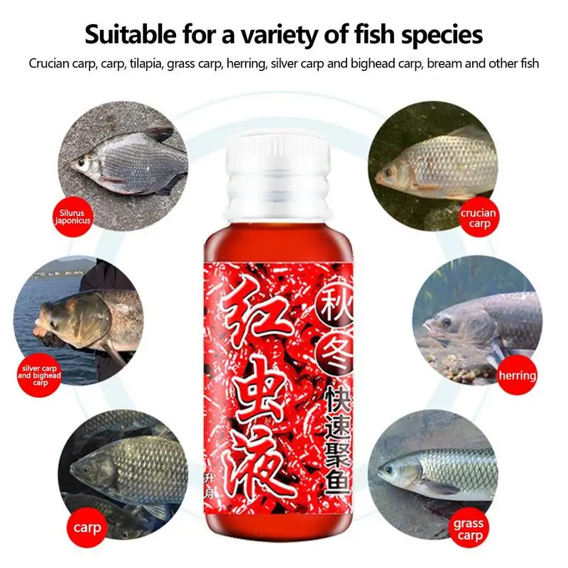 Fish Attractant Fish Liquid Attractant Fish Bait Freshwater Flavoured Fish Bait Additive Fishing Bait Fishing Accessories 50 ml