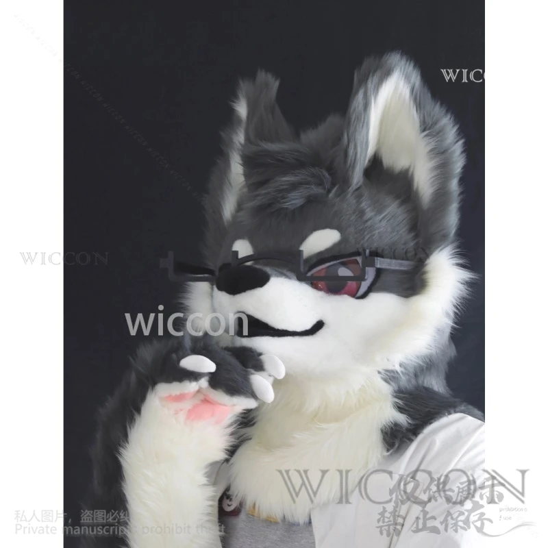 

Animal Glasses Fursuit Accessories Kigurumi Mask Furry Costume Фурри Костюм Head Base Kig Fursuit Suit Halloween Kemono Head Cat